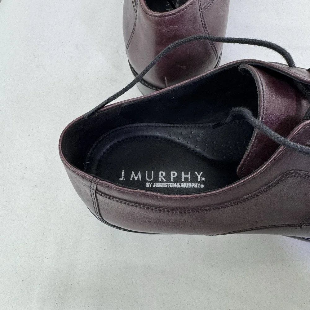 Johnston & Murphy Men's Burgundy Cap Toe Oxford Dress Shoes 13M ‎ Leather
